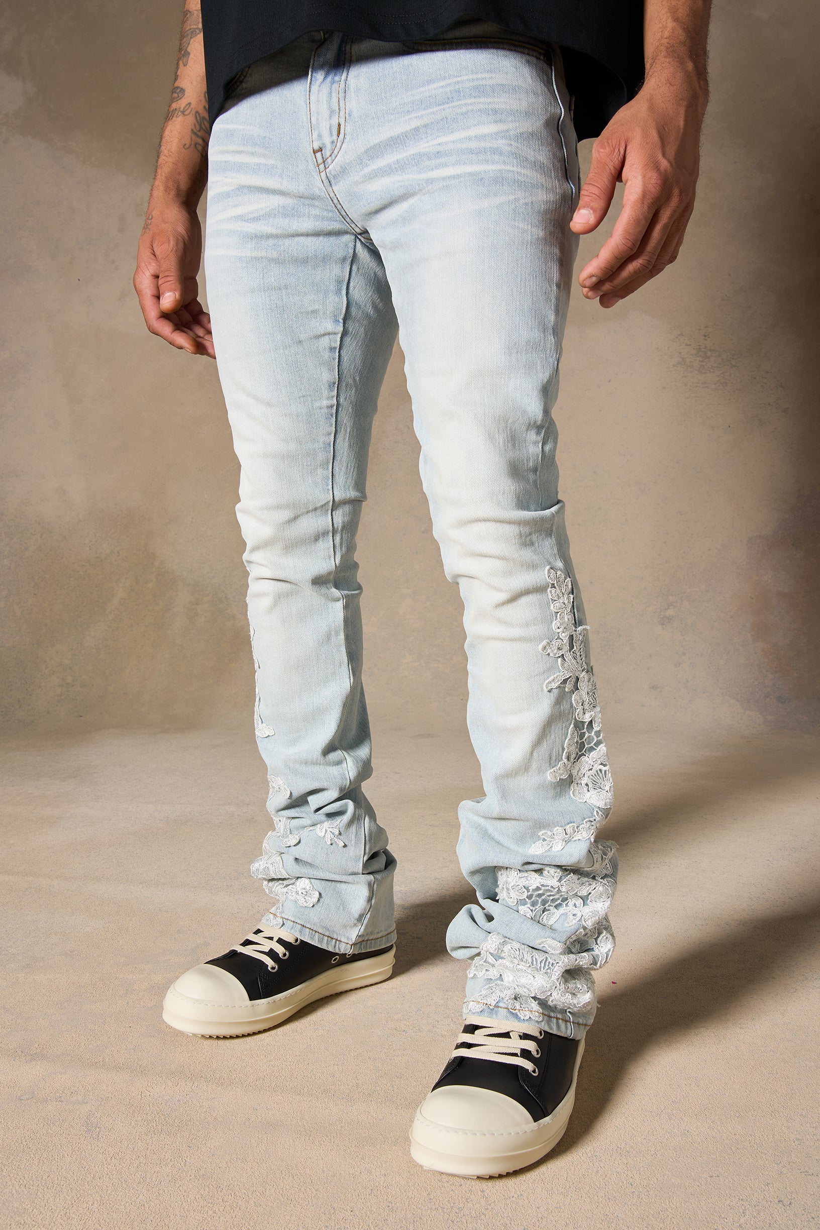 "GARDEN" Stacked Jeans
