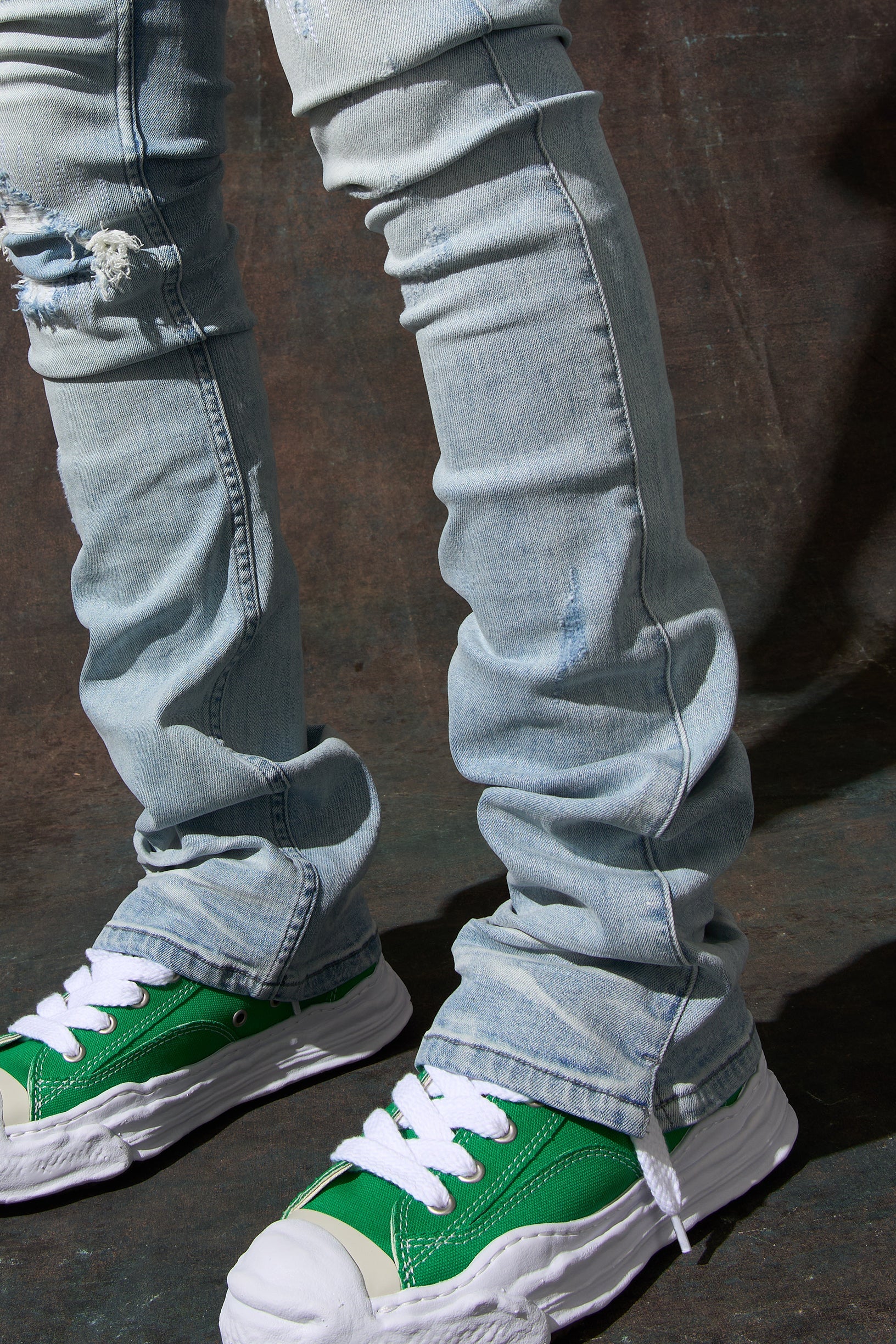 "AZUL" Stacked Jeans