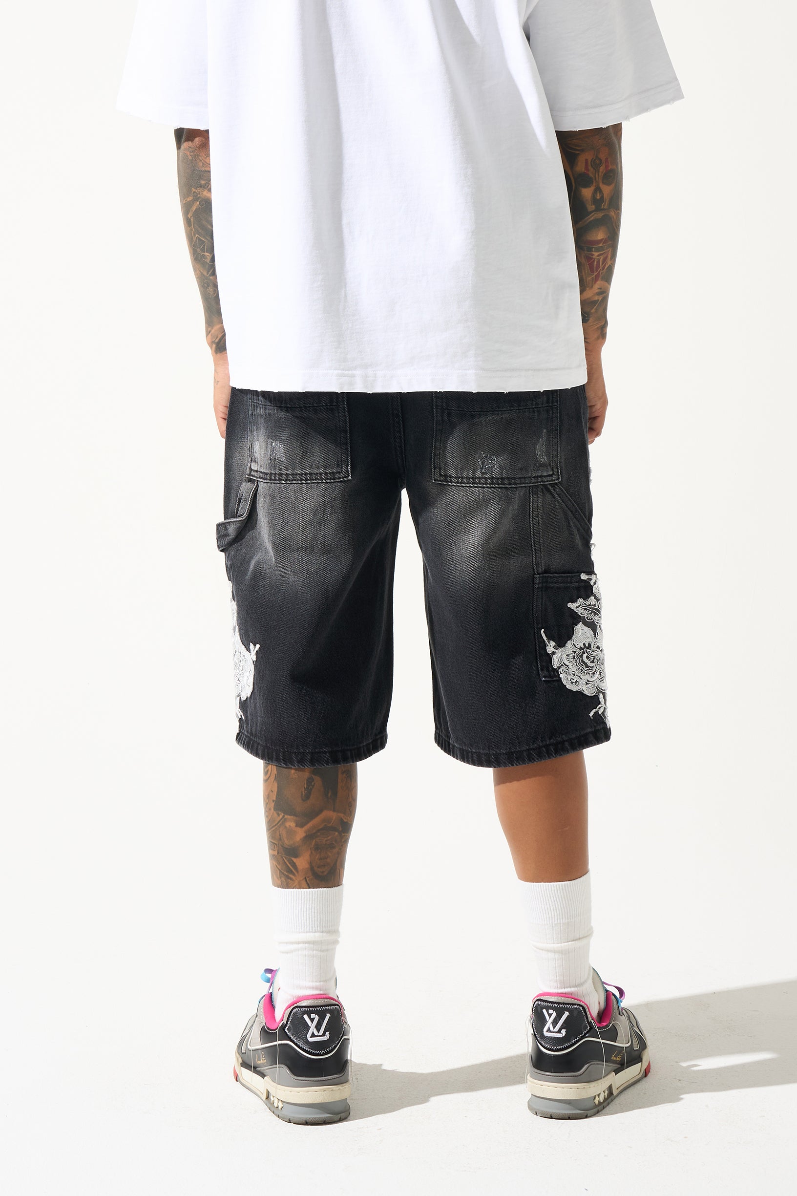 "GROWTH" Denim Shorts