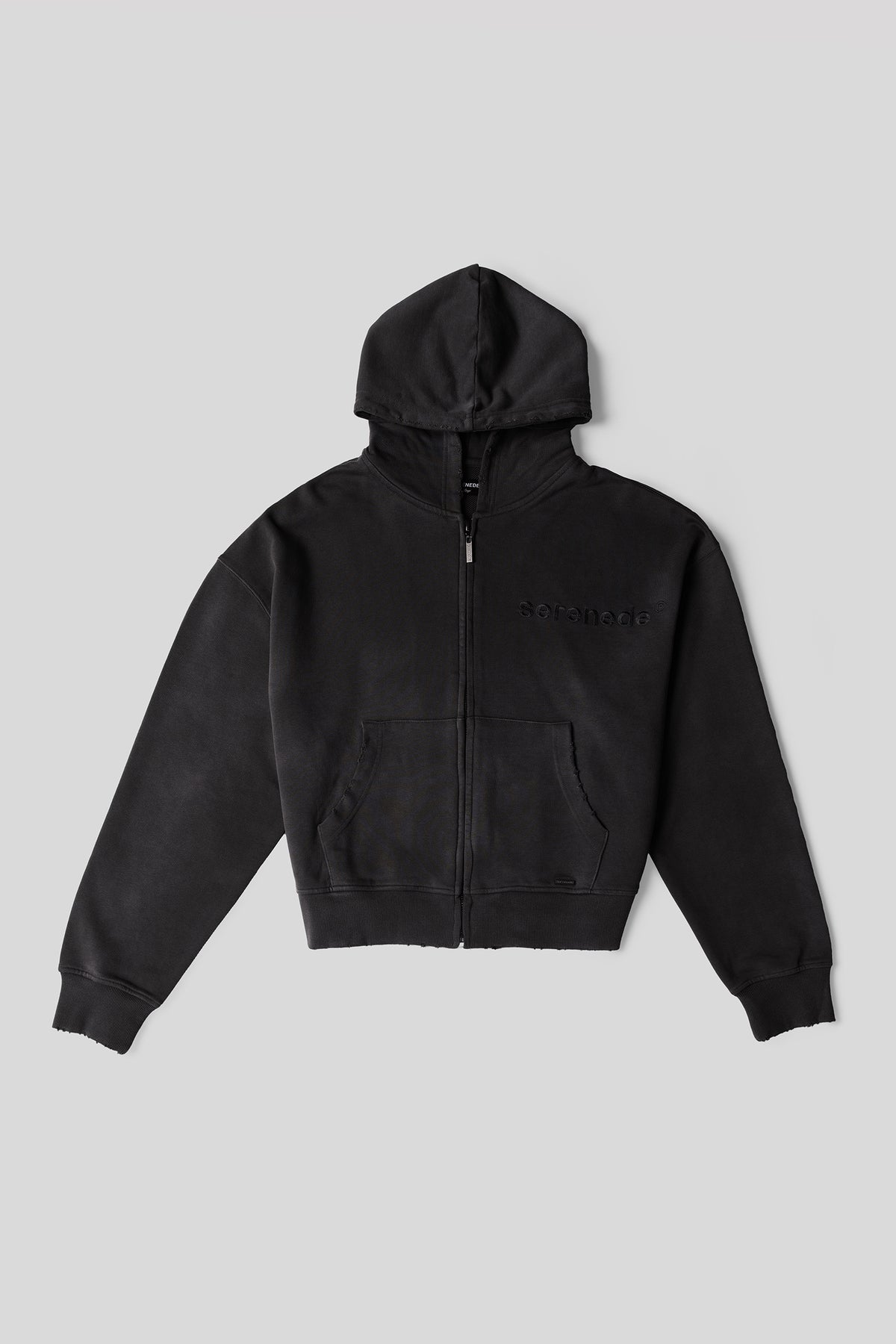ESSENTIAL Zip Black Hoodie