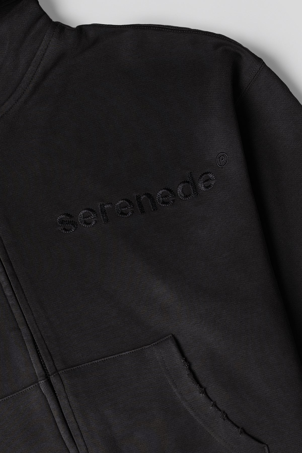 ESSENTIAL Zip Black Hoodie