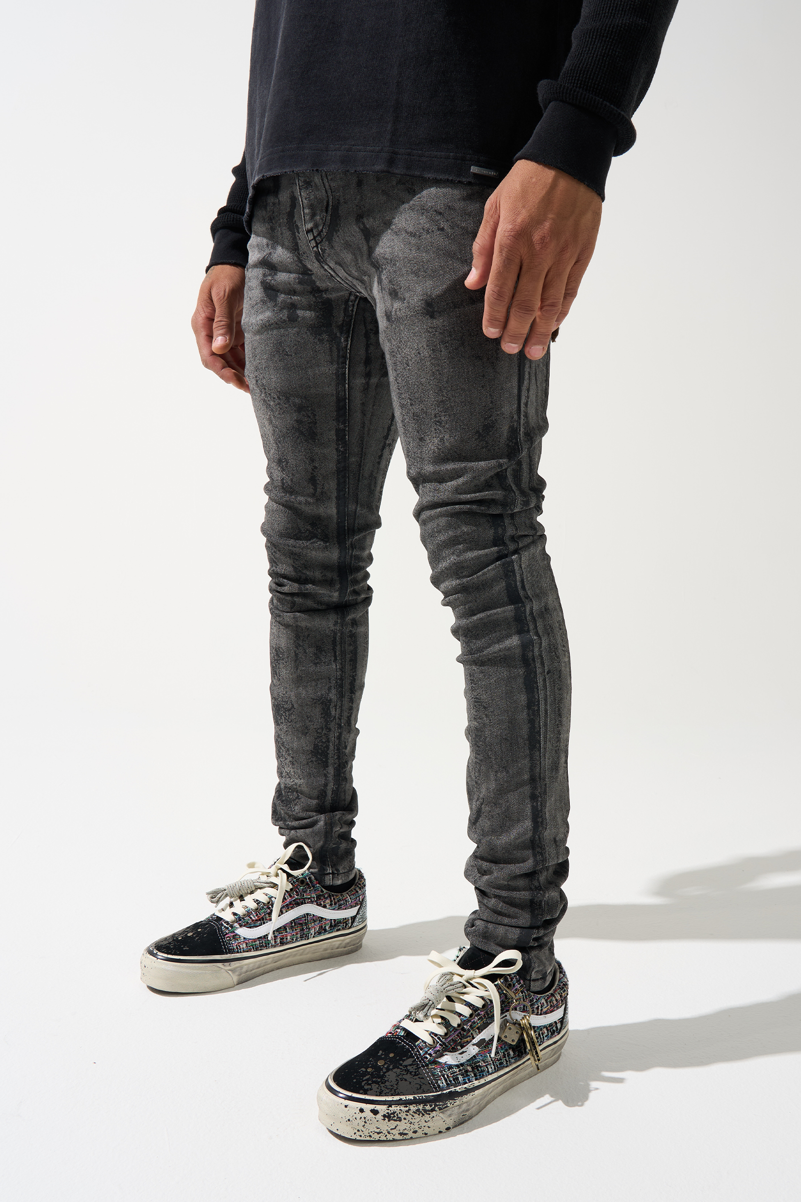 MOONROCK Jeans - Vintage Black dye Jeans| SERENEDE®