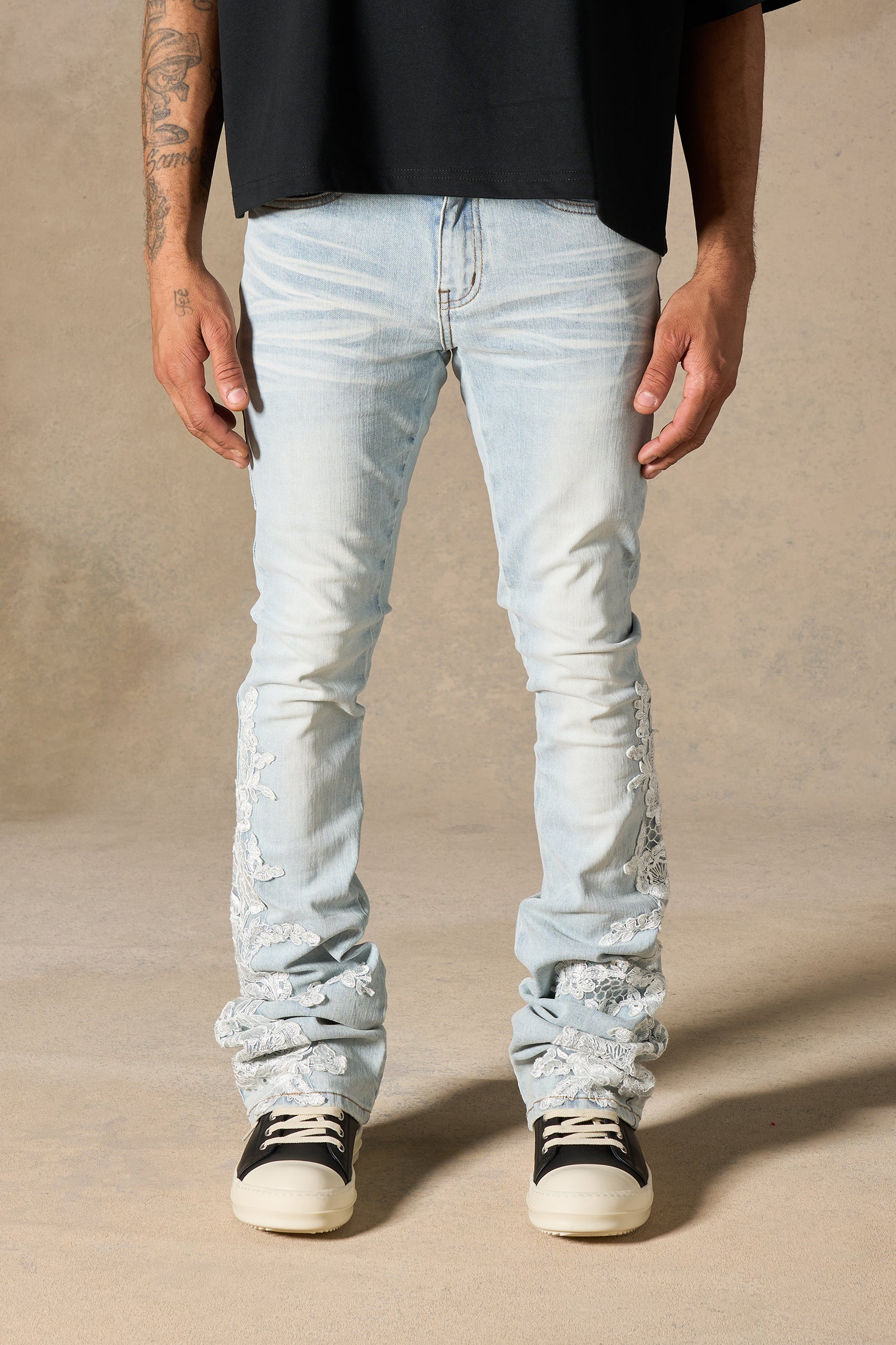 "GARDEN" Stacked Jeans