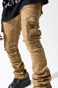 "CINNAMON" Cargo Stacked Jeans