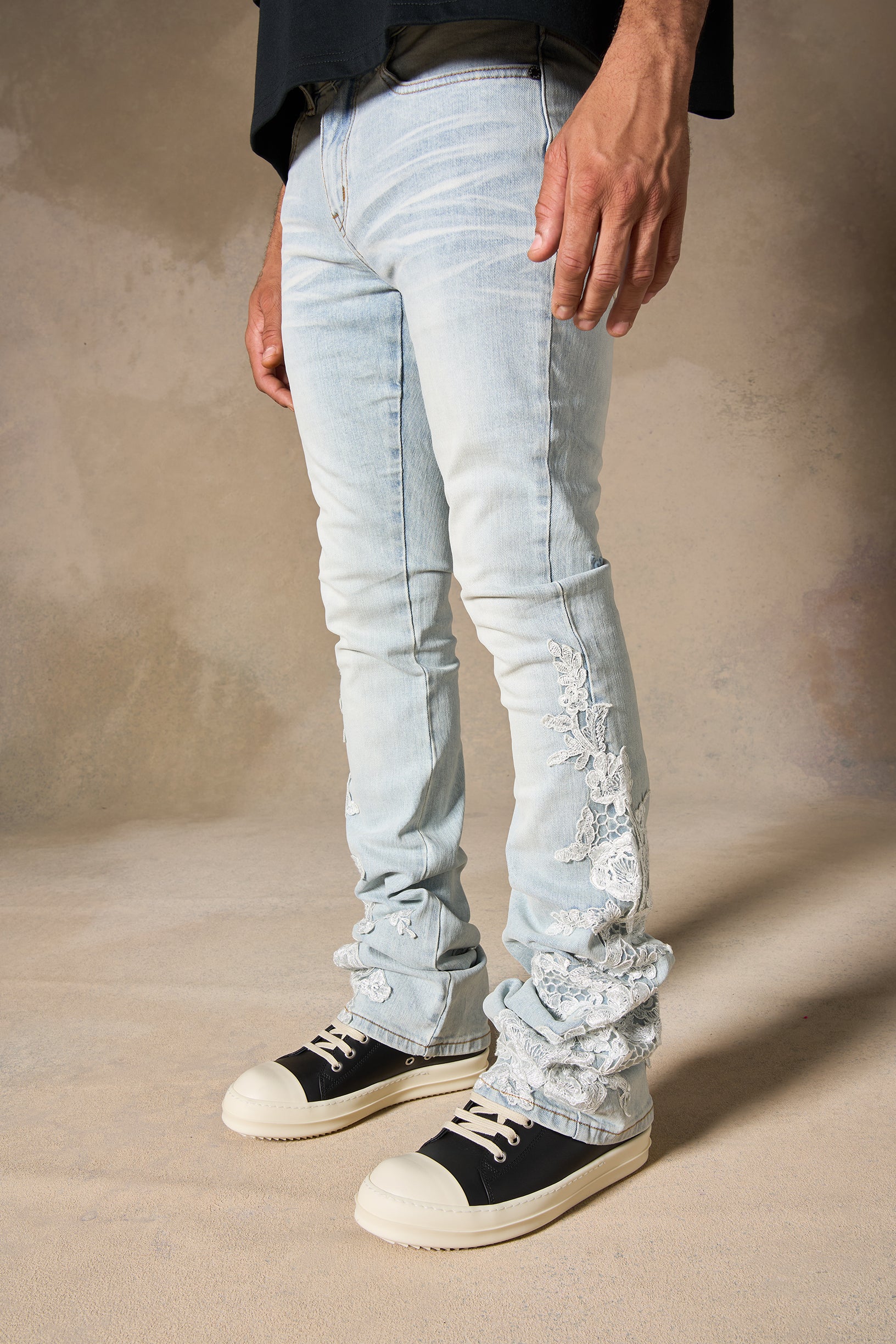 "GARDEN" Stacked Jeans