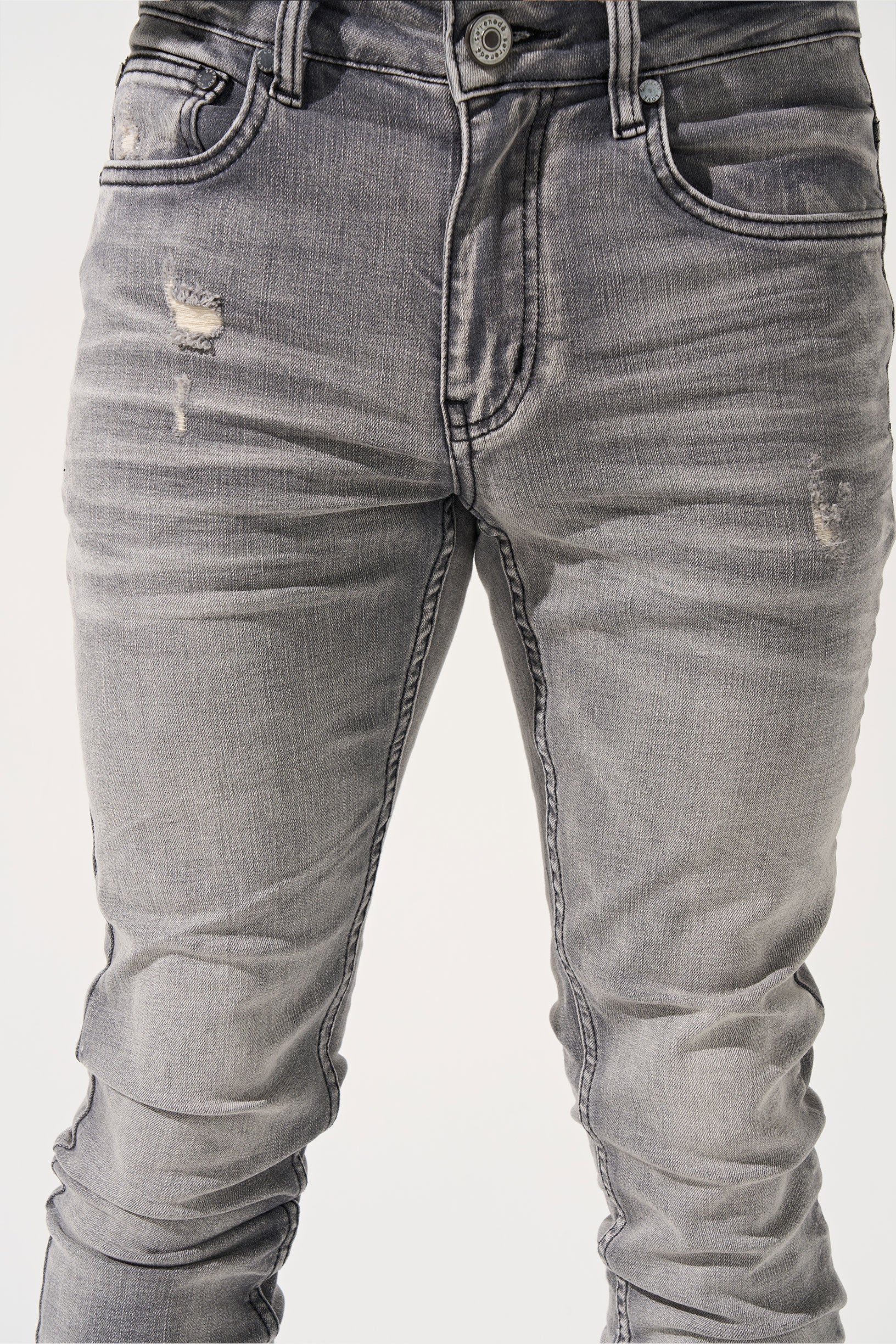 SERENEDE スキニーデニム 32 Serenade Skinny Fit Distressed Stretch Jeans 34x32 Mens