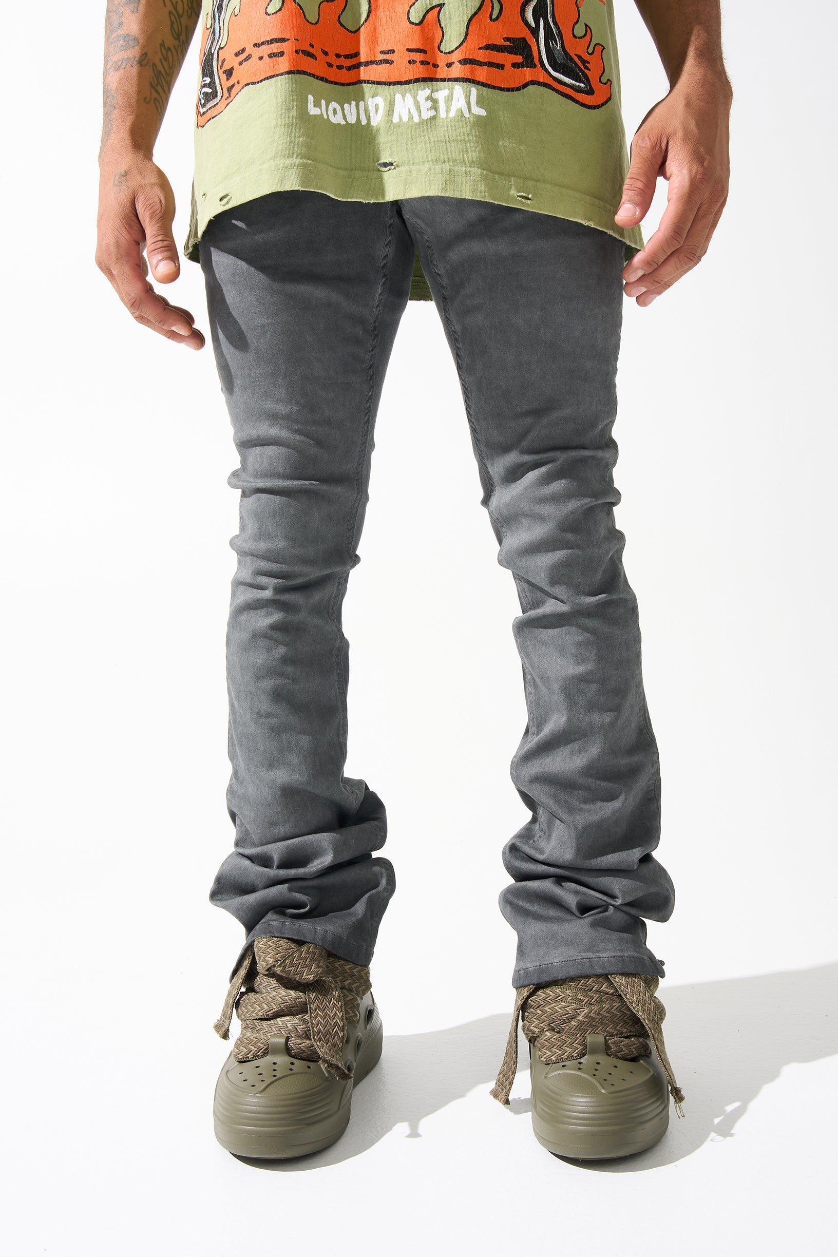 "LEAD" Stacked Jeans