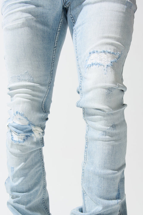"AZUL" Stacked Jeans