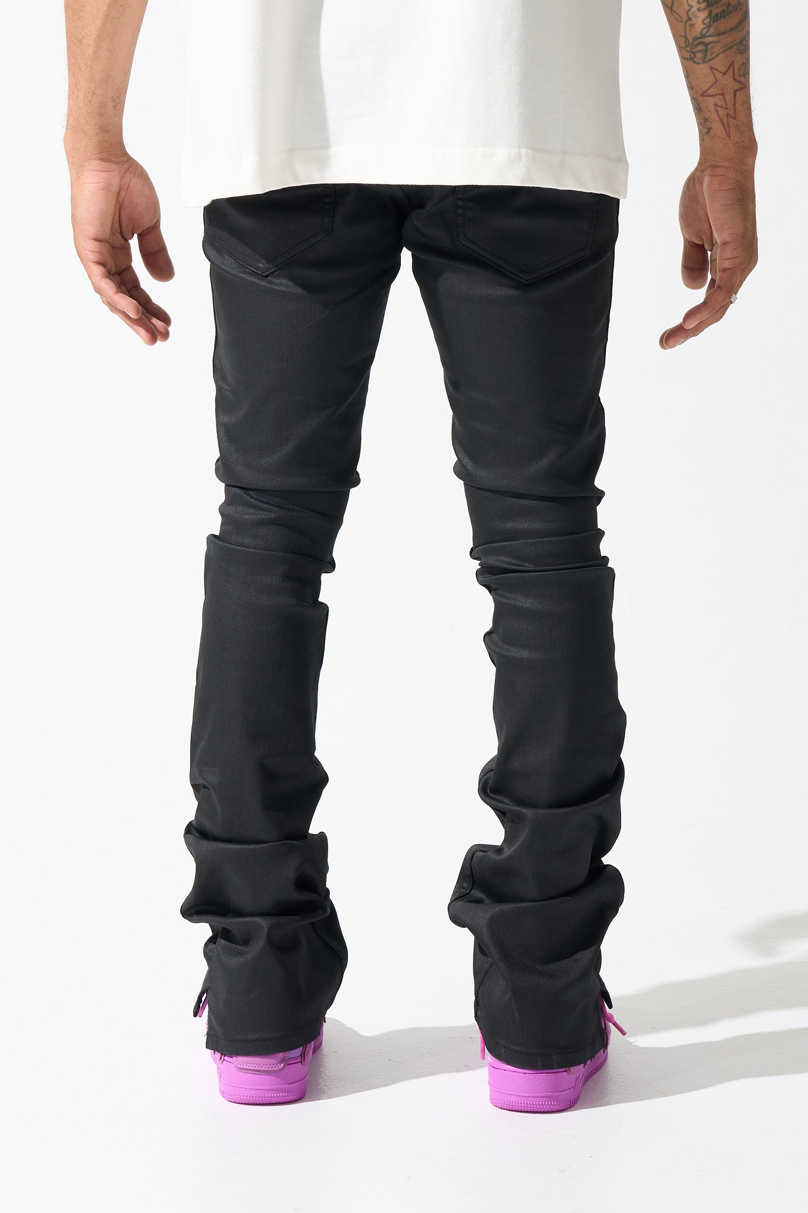 【SCENERITY】Black cut jeans pore washed black jeans - SCENERITY | 60% - Asian Fashion