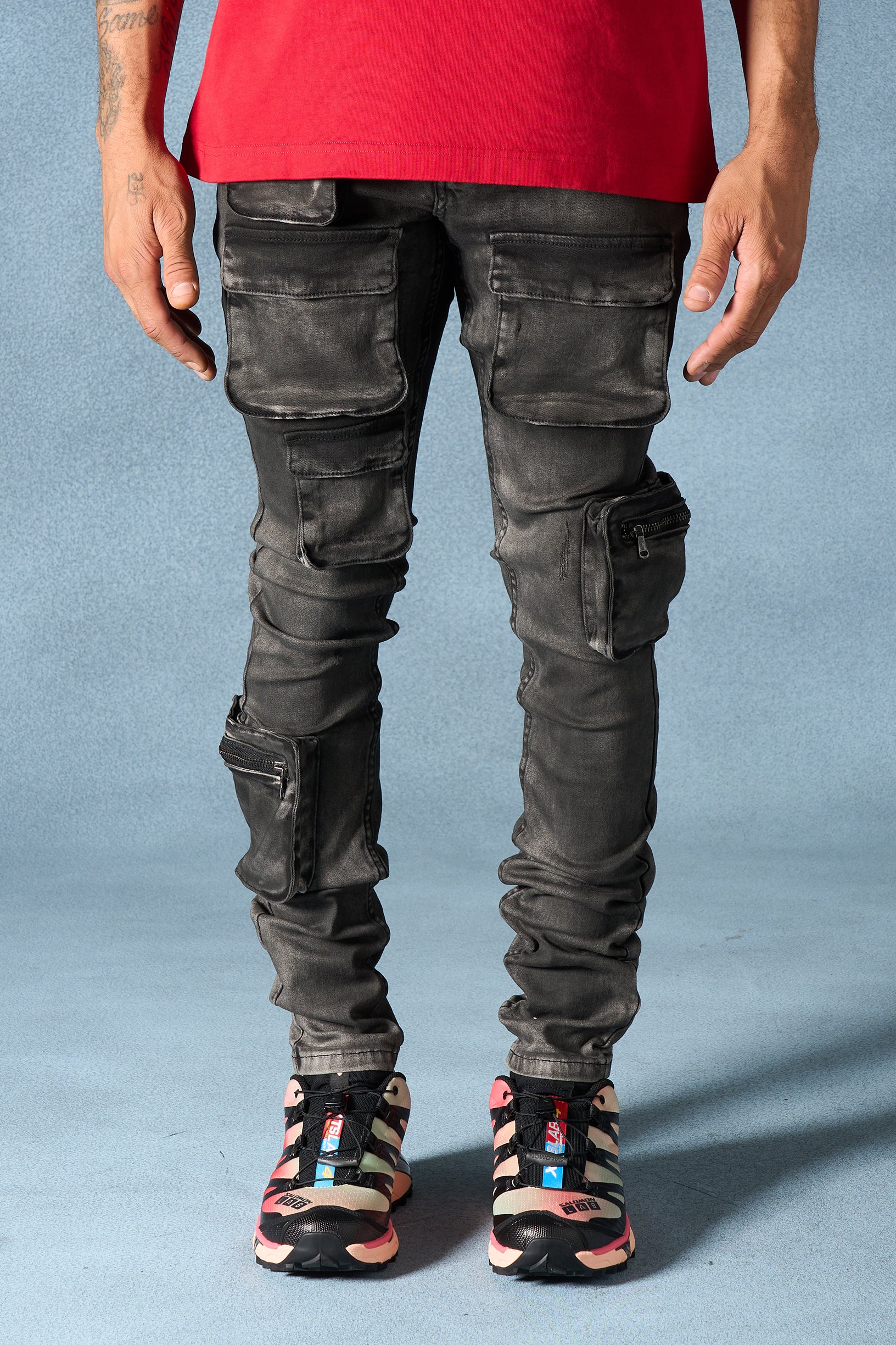 【SCENERITY】Port Cargo Denim Pants Port Cargo Denim Pants(Blue) - SCENERITY | 60% - Asian