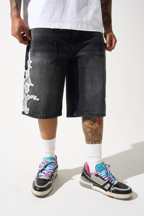 "GROWTH" Denim Shorts