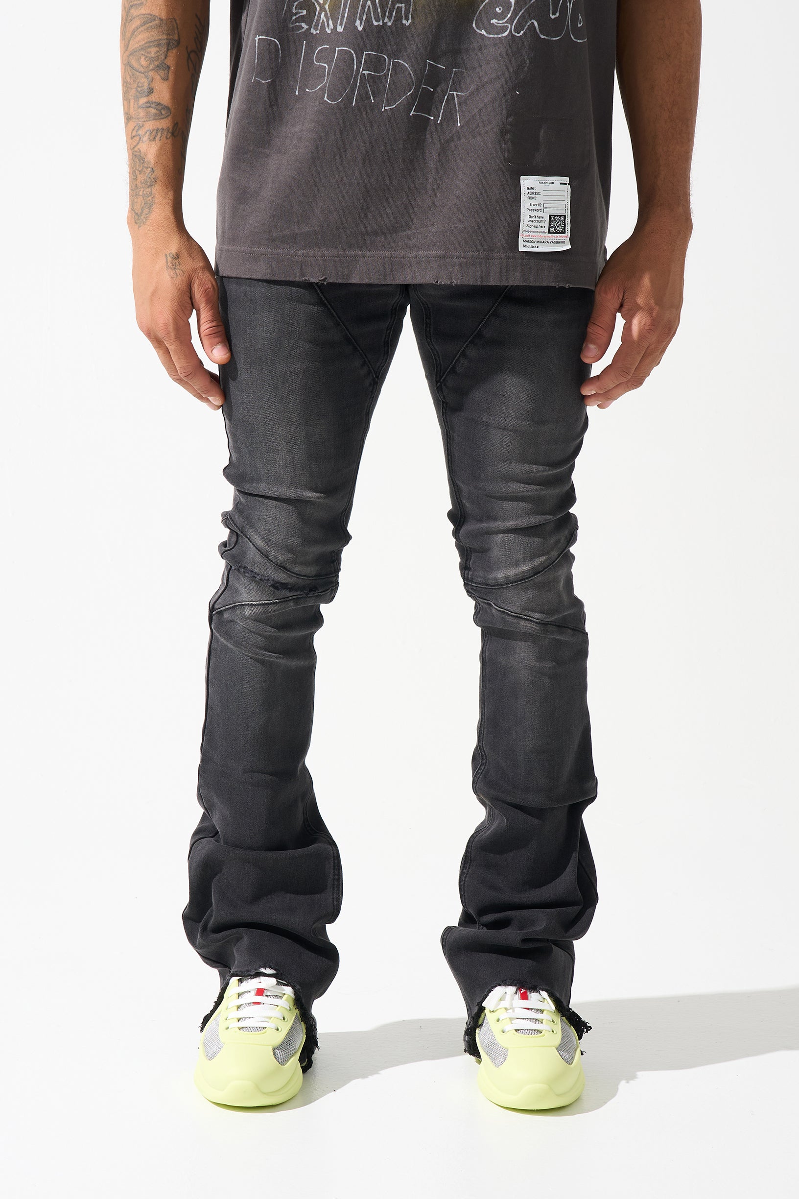 "NICKEL" Stacked Jeans
