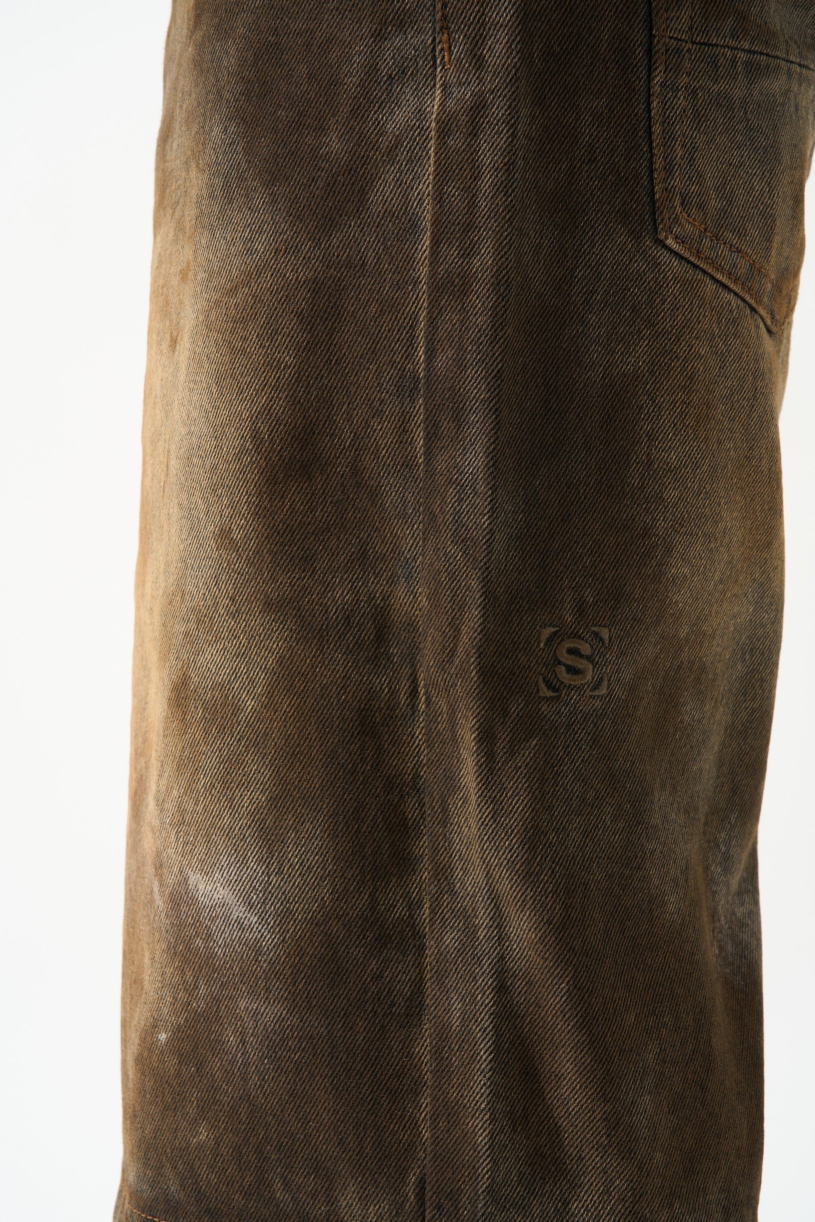 CONSTELLATION Denim Short — Dark Brown Vintage Wash | SERENEDE®