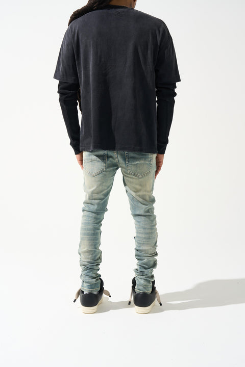 DYNASTY Mid Blue Jeans