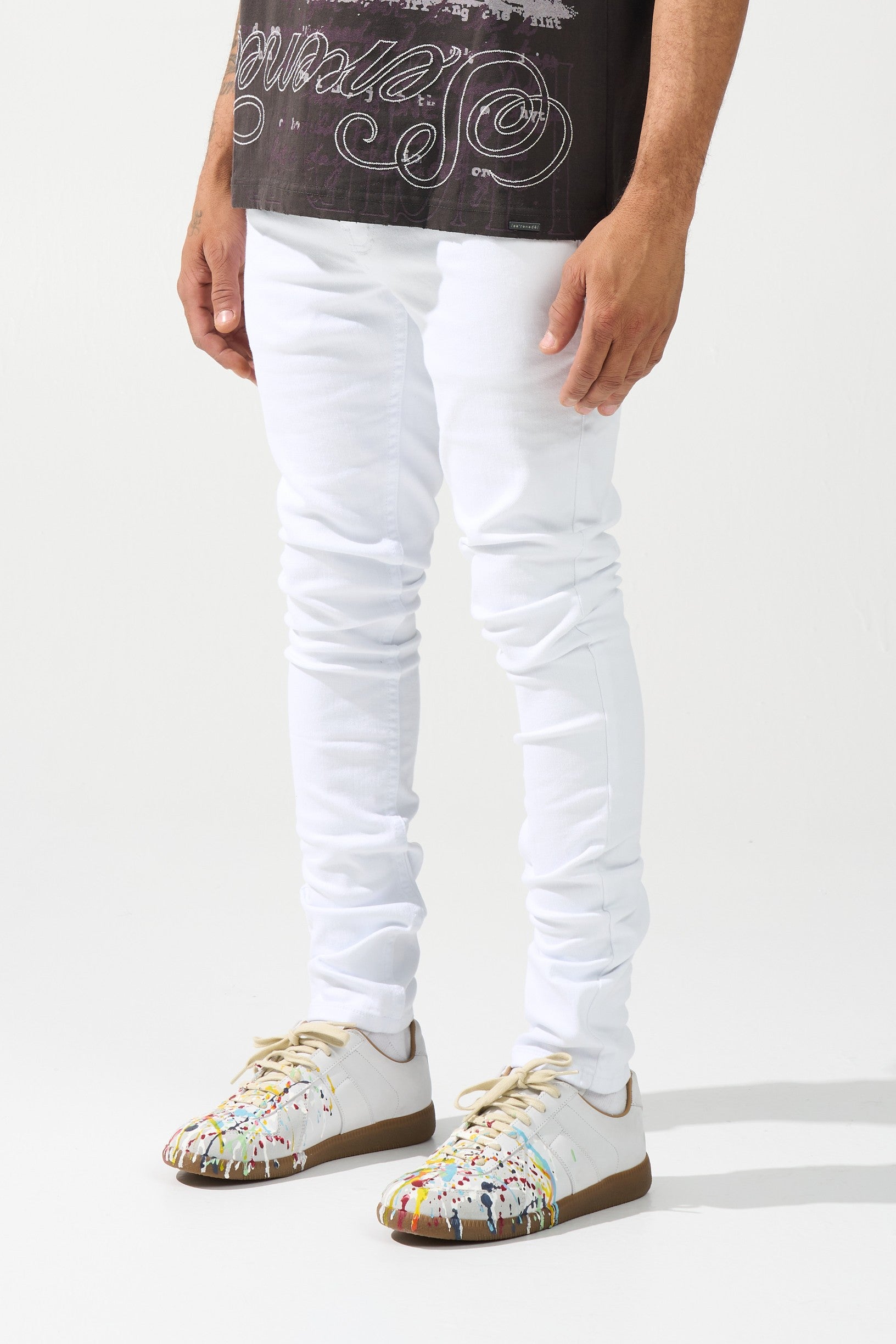 EVEREST Jeans — Clean White Skinny Denim | SERENEDE®