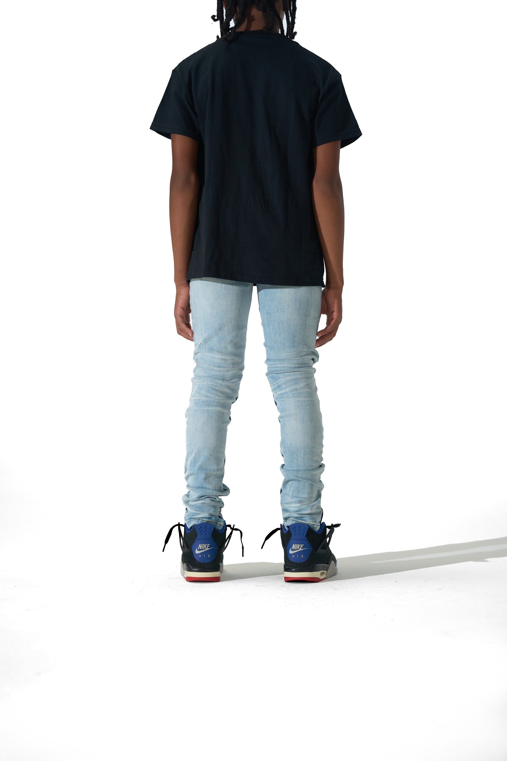 KIDS POTALA PALACE Jeans — Ice Blue Distressed Wash | SERENEDE®