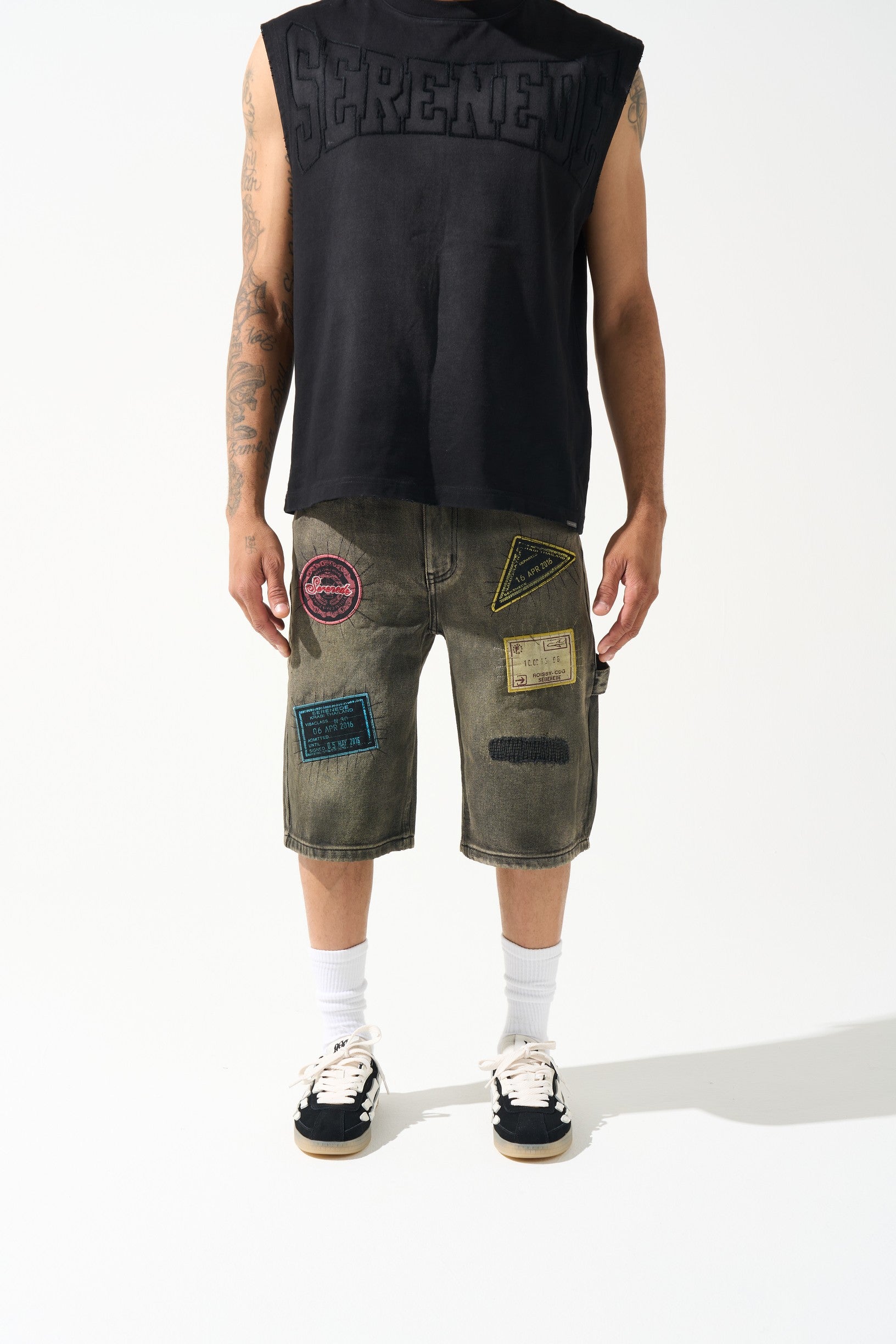 PASSPORT Short — Dirty Olive Carpenter Denim | SERENEDE®