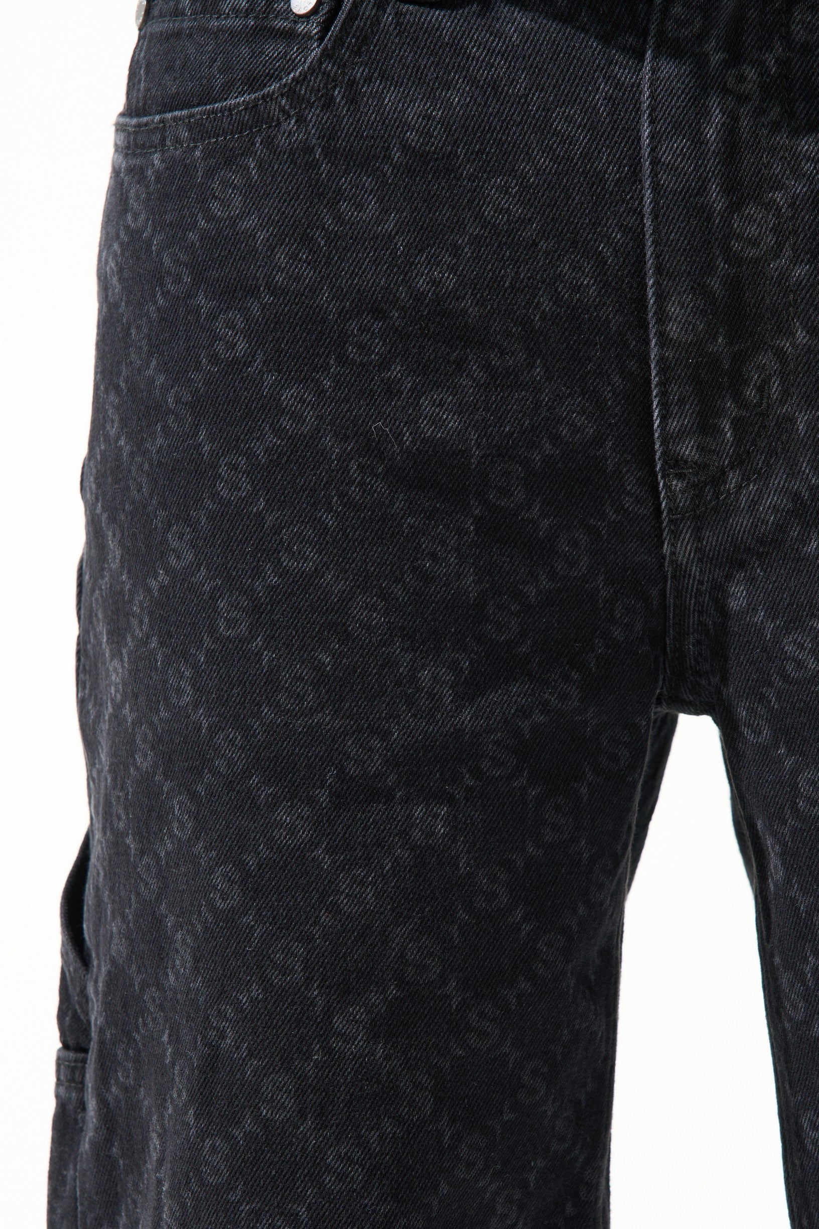 MONOGRAM Black Denim Shorts