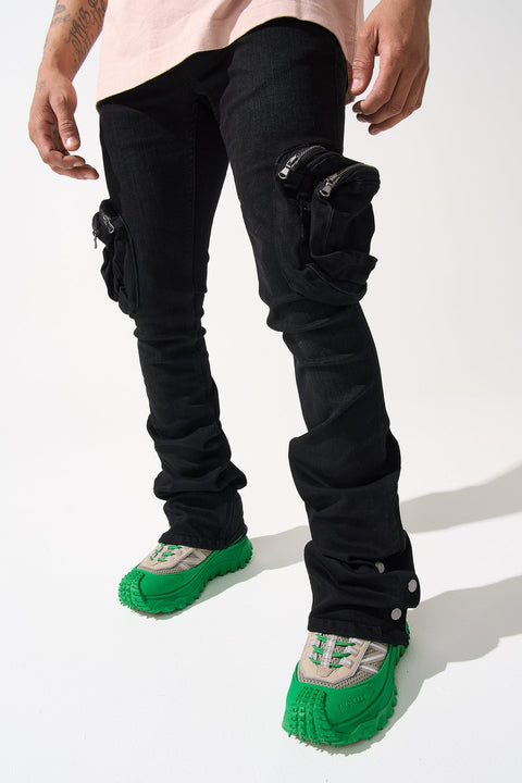 mens stacked jeans black｜TikTok Search