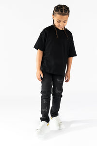 "KIDS Peace" Black Jeans