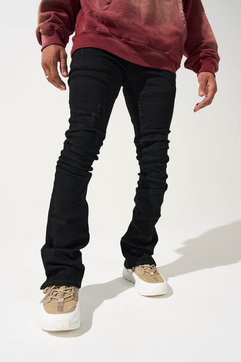 Faded Black Stacked Jeans