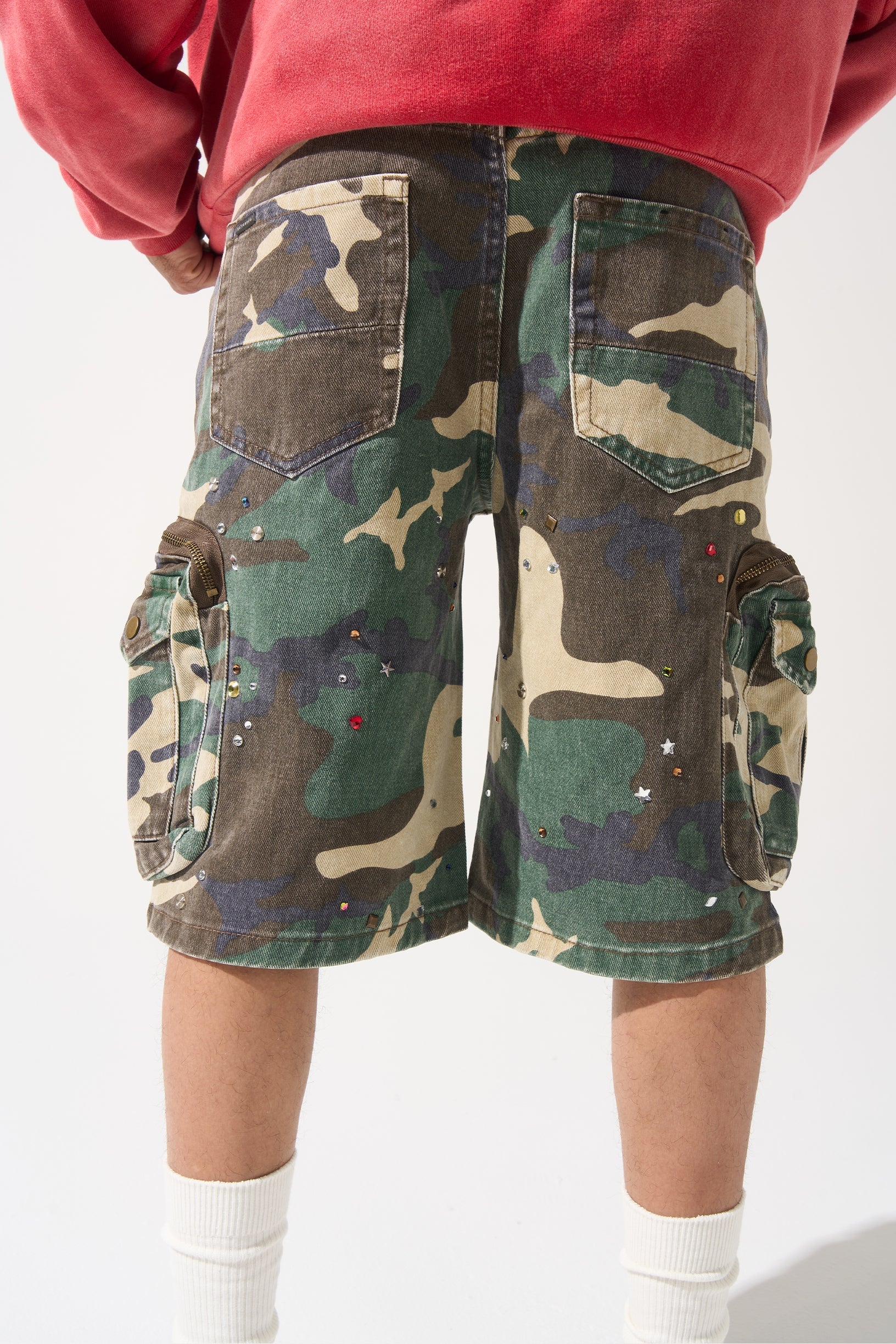 CACHE - Faded Camo Denim Shorts | SERENEDE®