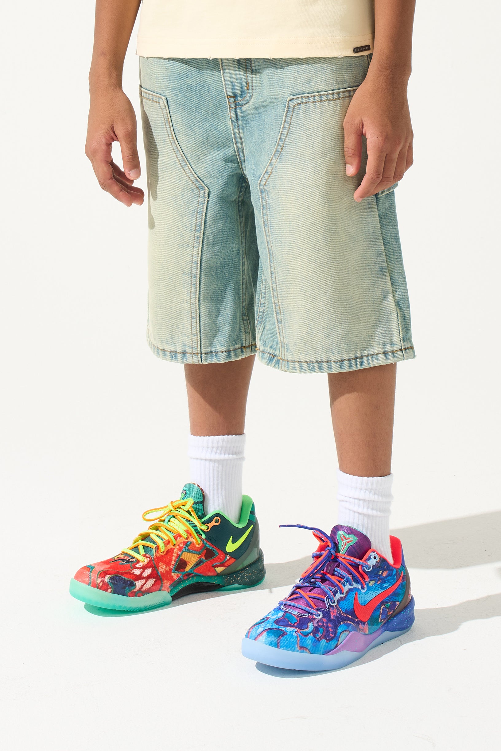KIDS CITRUS - Earth Wash Yellow Fade Kids Shorts | SERENEDE®