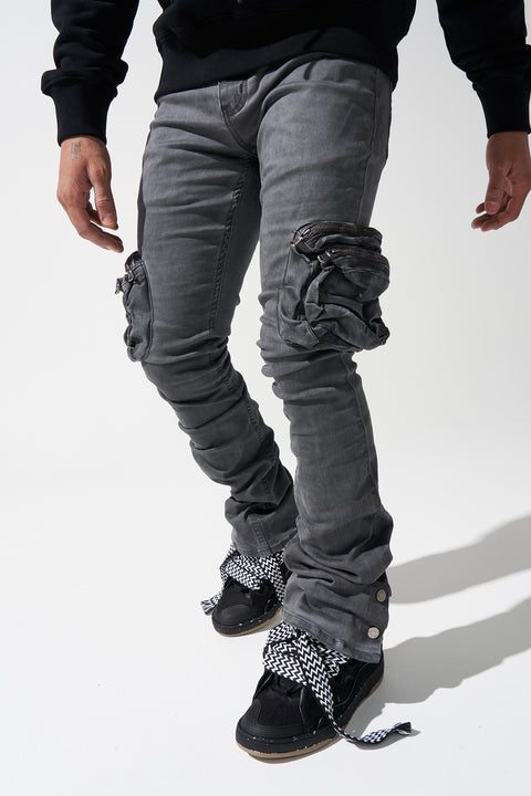 mens stacked jeans black｜TikTok Search